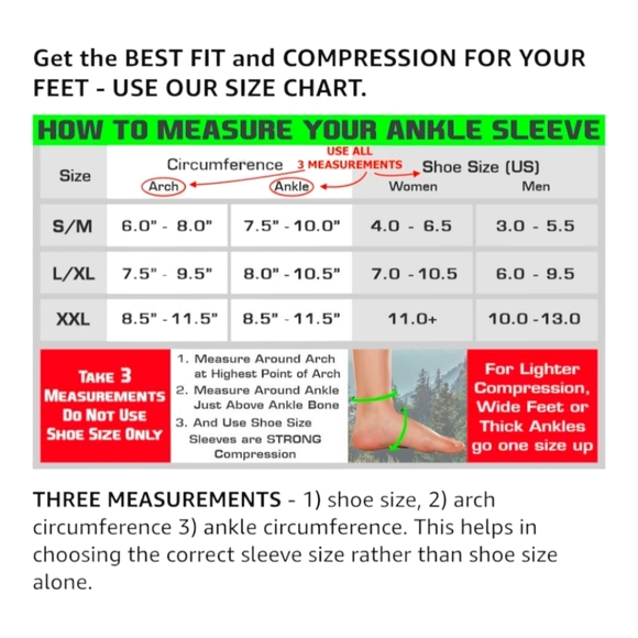 NWT TechWare Pro Ankle Compression Sleeves for Plantar Fasciitis L/XL - Picture 4 of 5